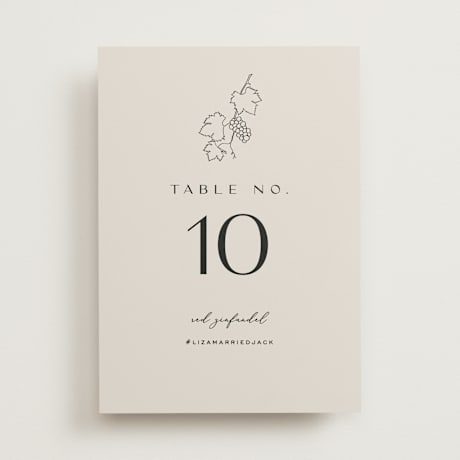 Table Numbers