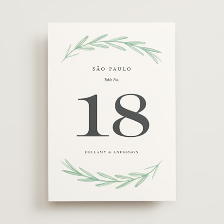 Table Numbers