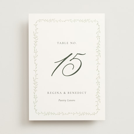 Table Numbers