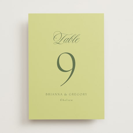 Table Numbers