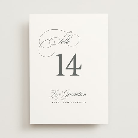 Table Numbers