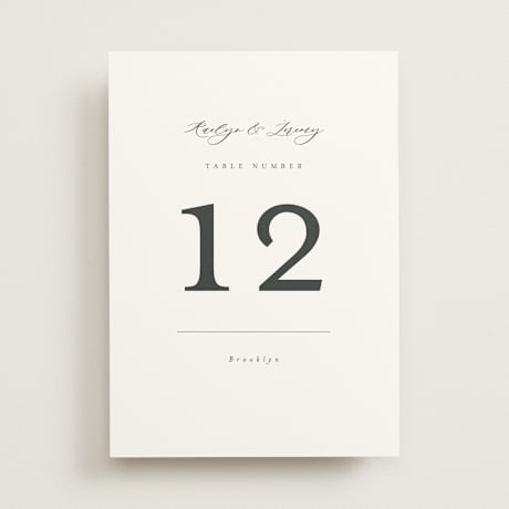Table Numbers