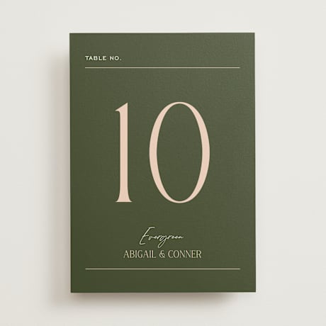 Table Numbers