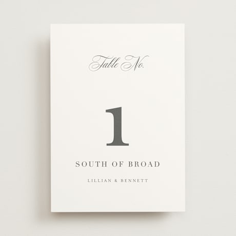 Table Numbers