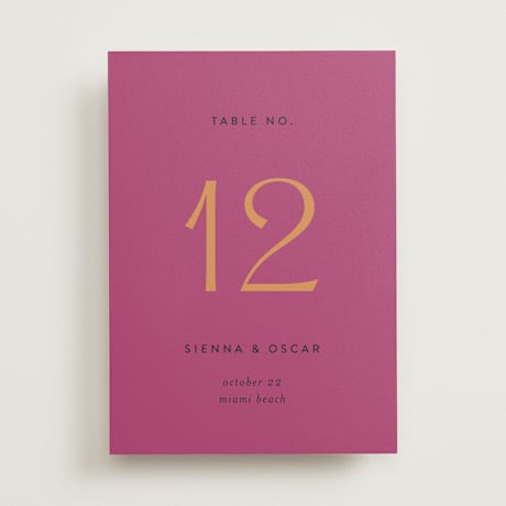 Table Numbers