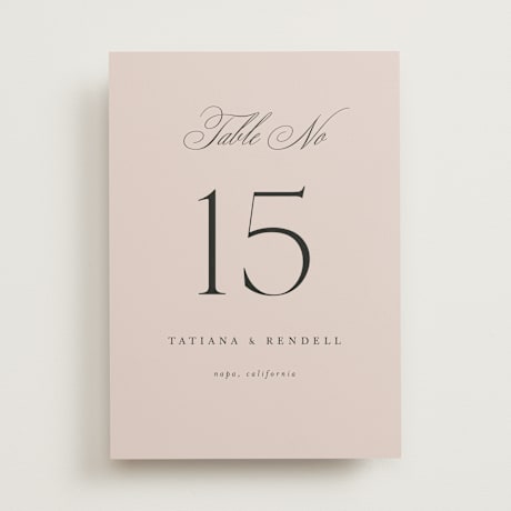 Table Numbers