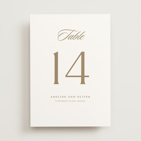 Table Numbers