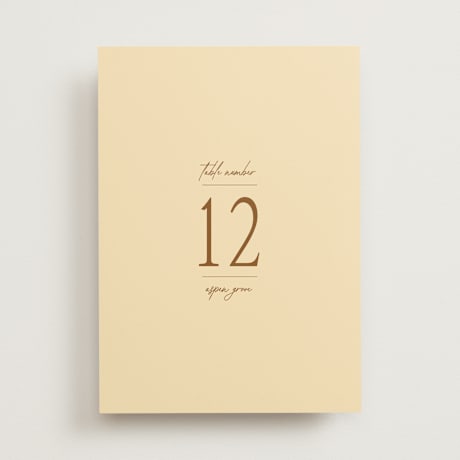 Table Numbers