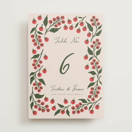Table Numbers
