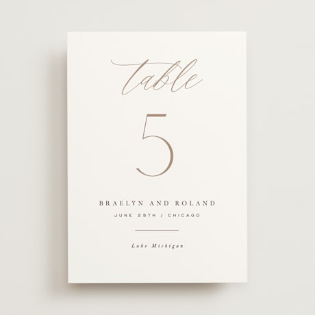 Table Numbers
