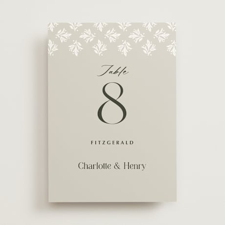 Table Numbers