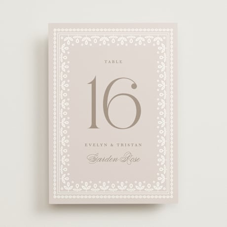Table Numbers