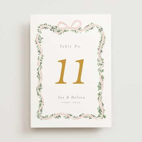 Table Numbers