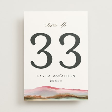 Table Numbers