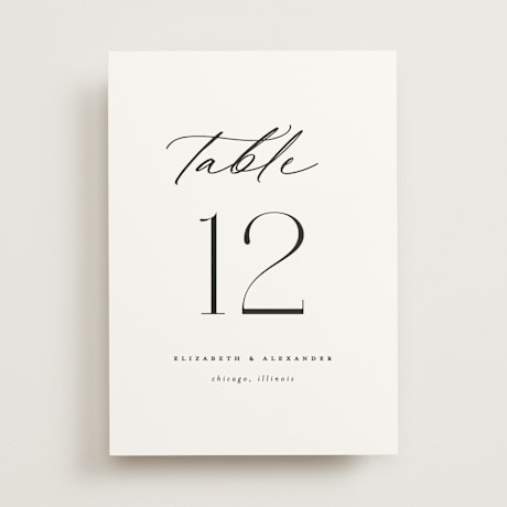 Table Numbers