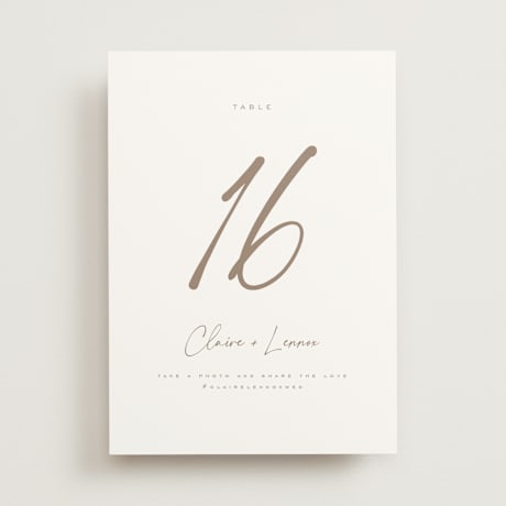 Table Numbers