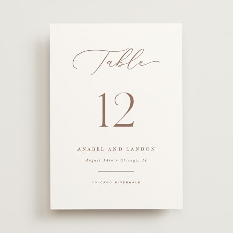 Table Numbers