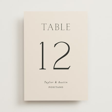 Table Numbers