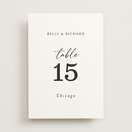 Table Numbers