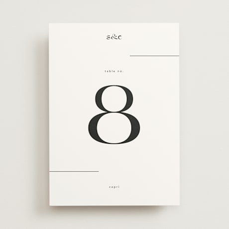 Table Numbers