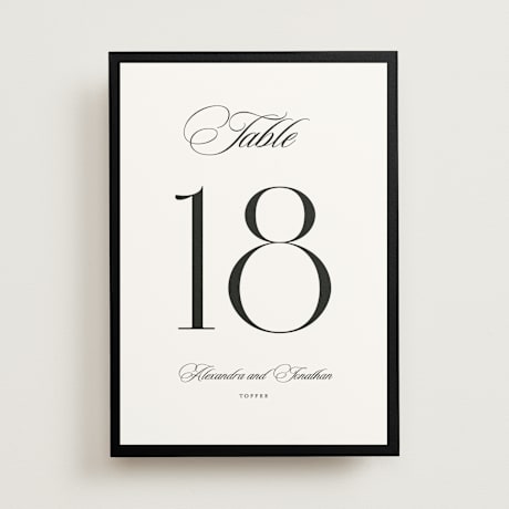 Table Numbers
