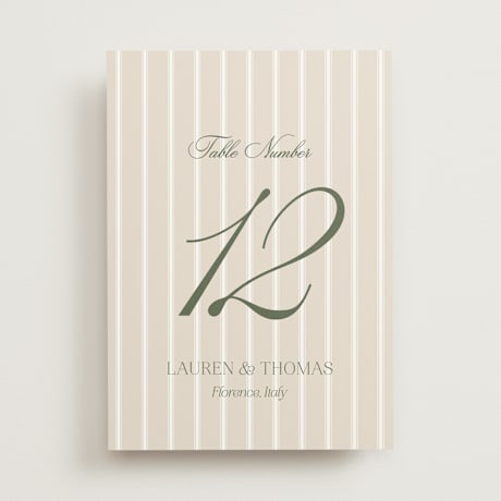 Table Numbers