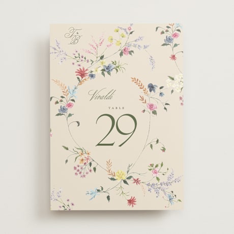 Table Numbers
