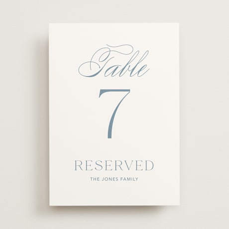 Table Numbers