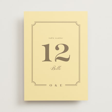 Table Numbers