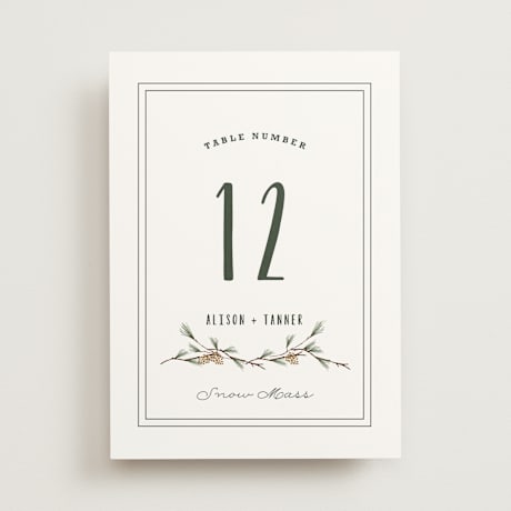Table Numbers