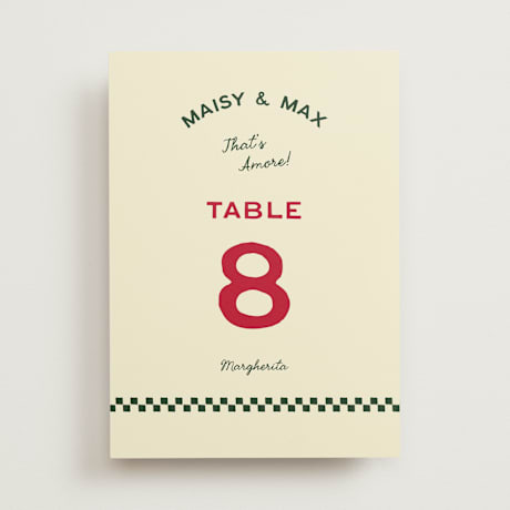 Table Numbers