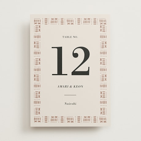 Table Numbers