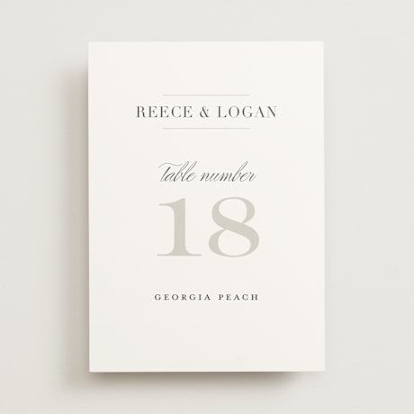 Table Numbers