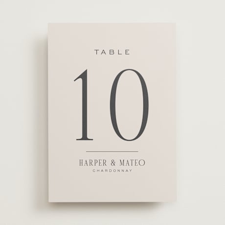Table Numbers