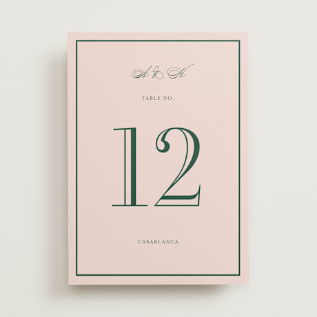 Table Numbers