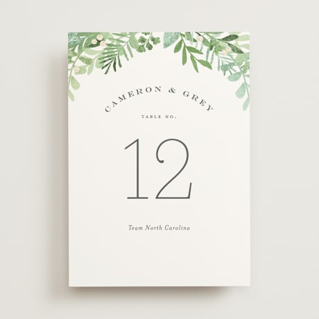 Table Numbers