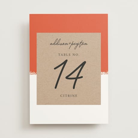 Table Numbers