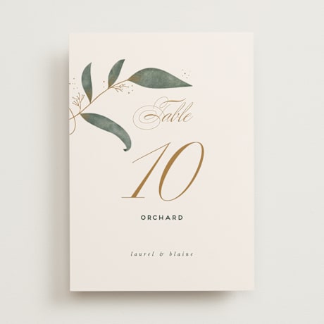 Table Numbers