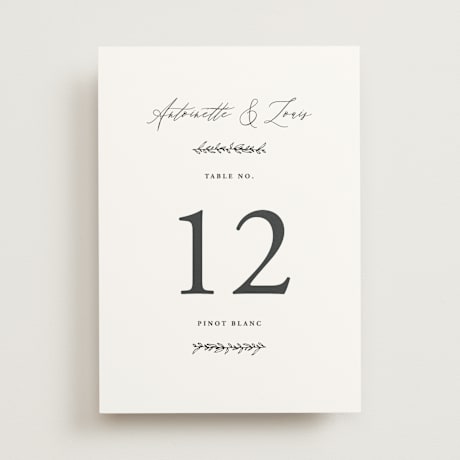 Table Numbers