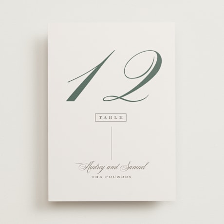 Table Numbers