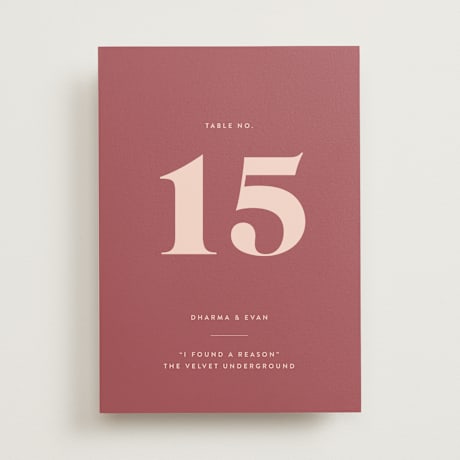 Table Numbers