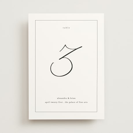 Table Numbers