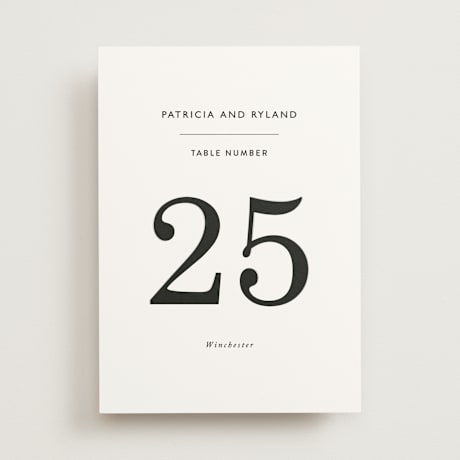 Table Numbers