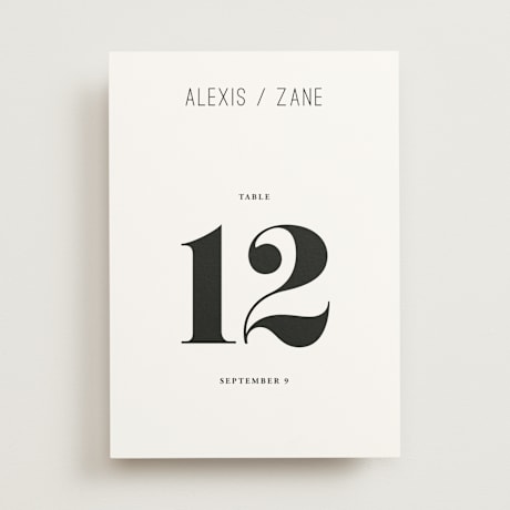 Table Numbers