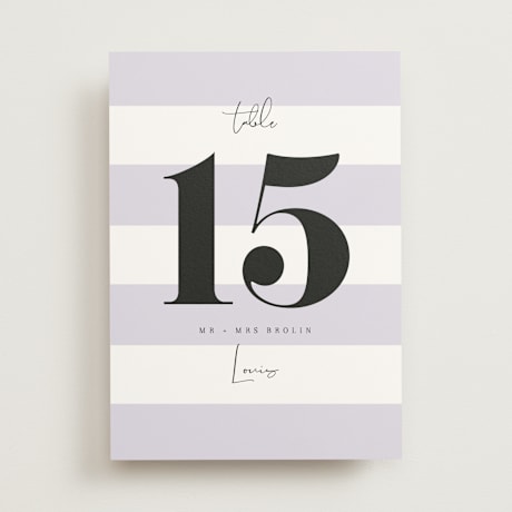 Table Numbers