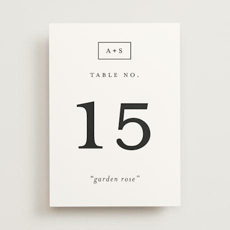 Table Numbers