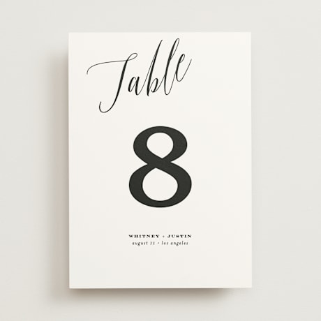 Table Numbers