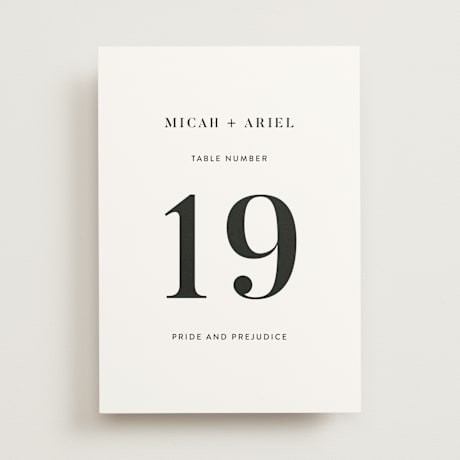 Table Numbers