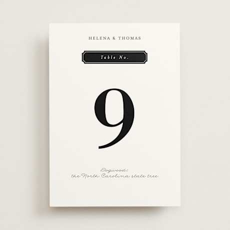Table Numbers