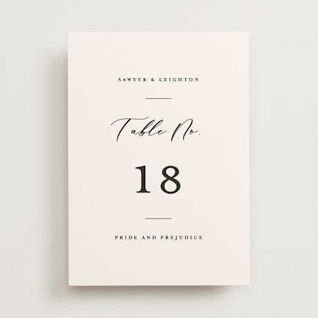 Table Numbers